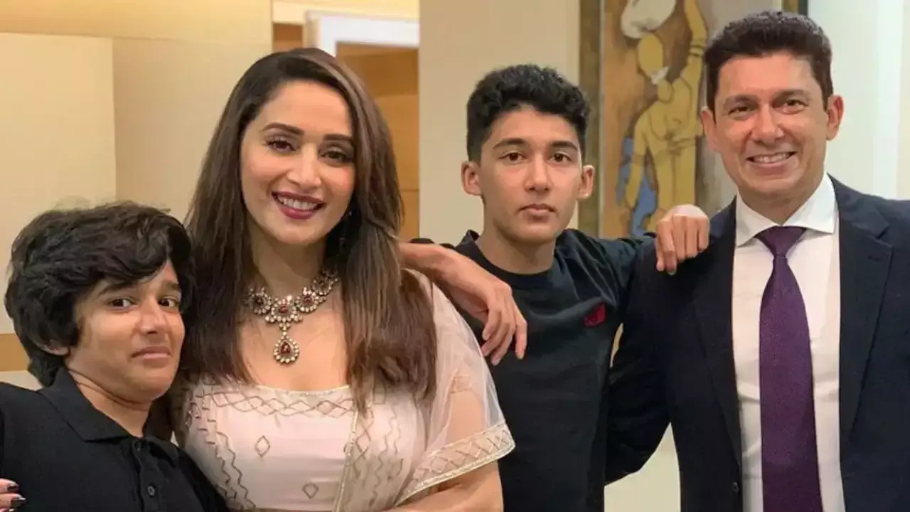 Madhuri Dixit and her Two Sons