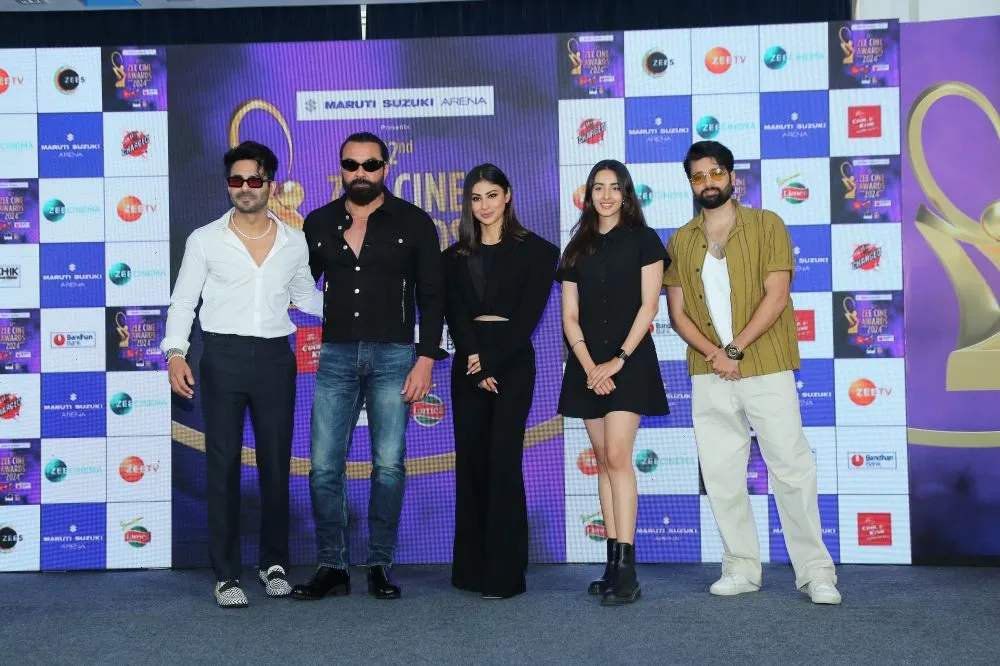 Aparshakti Khurana, Boby Deol, Mouni Roy, Simratt Kaur and Utkarsh Sharma at the announcement of Zee Cine Awards 2024.JPG