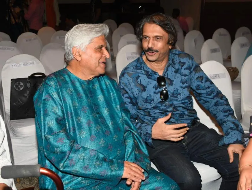 Javed Akhtar-saab with sr journalist Chaitanya Padukone