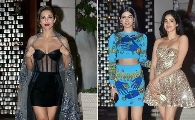 Khushi Kapoor, Malaika Arora and Janhvi Kapoor