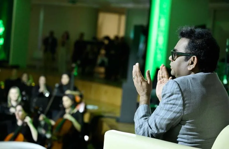 A.R. Rahman at Abu Dhabi's Burjeel Medical City on UAE National Day.jpg