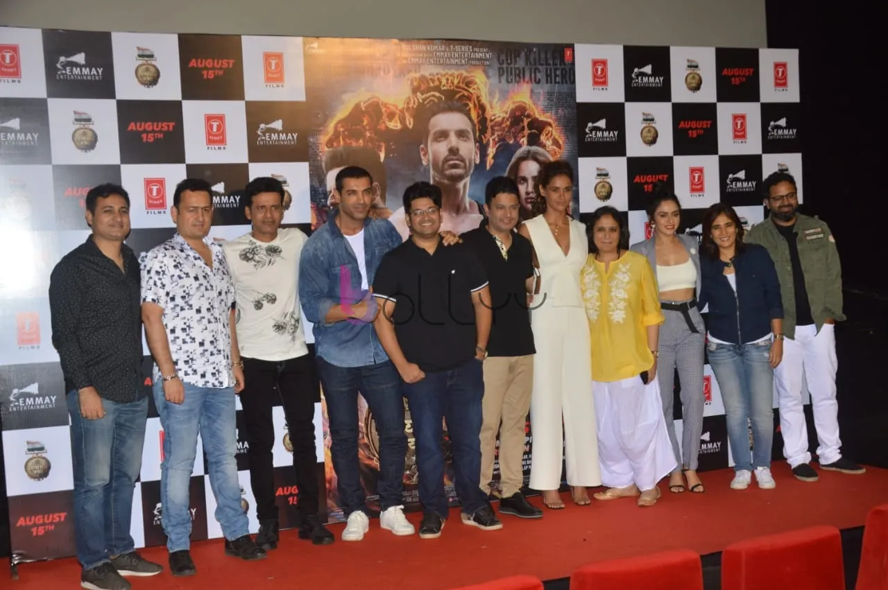 Manoj Bajpayee, John Abraham, Milap Zaveri, Bhushan Kumar, Aisha Sharma, Amruta Khanvilkar