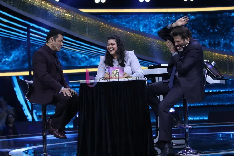 A fun moment between Salman Khan, Anil Kapoor and Pihu on Dus Ka Dum