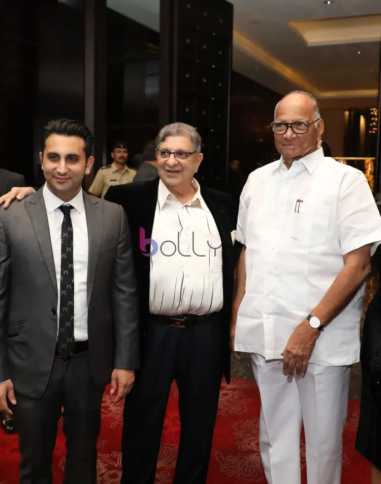 Adar Poonawalla, Dr. Cyrus Poonawalla and Sharad Pawar 