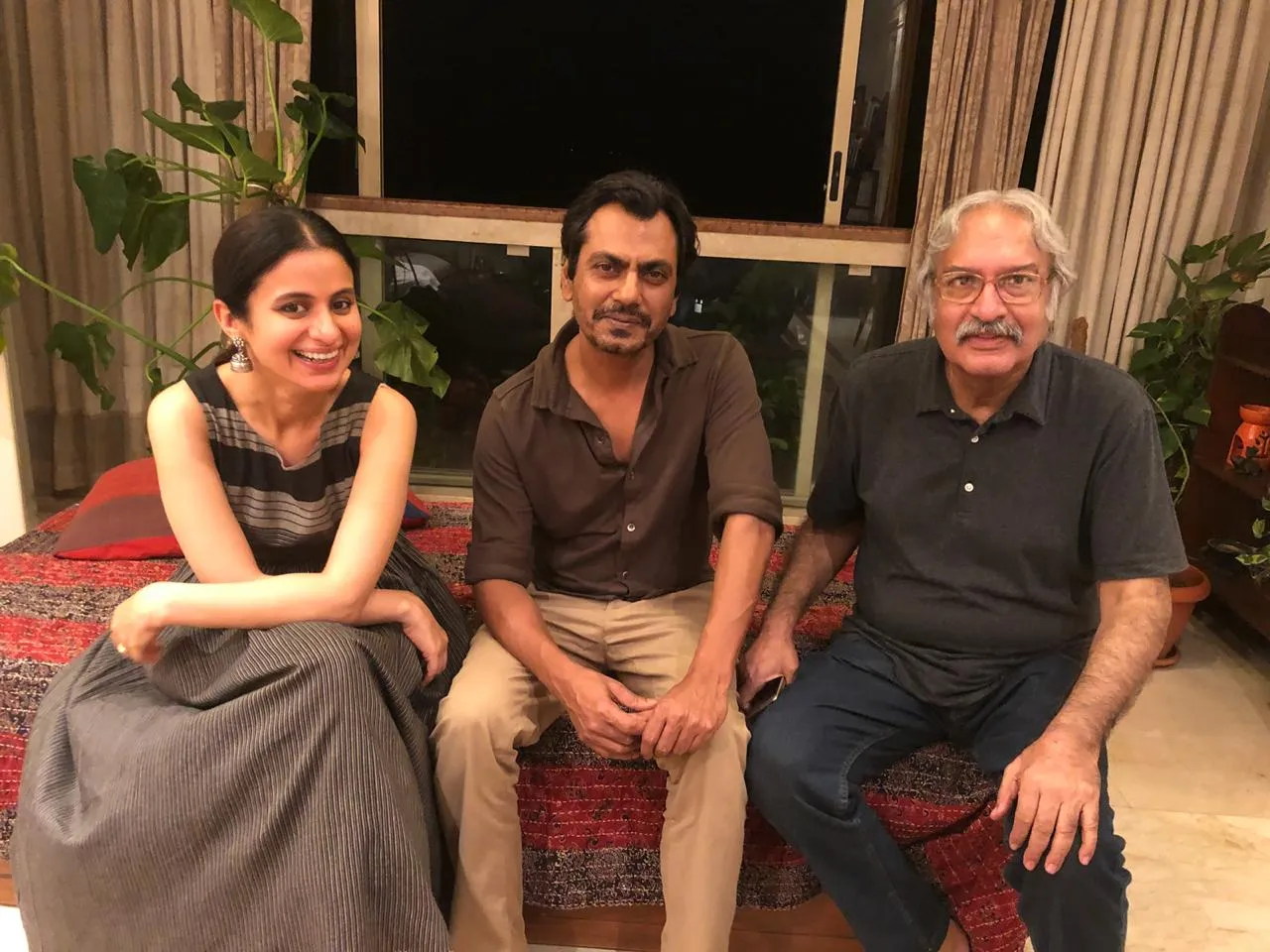 Rasika Dugal and Nawazuddin Siddiqui with Manto's friend, Saeed Saab