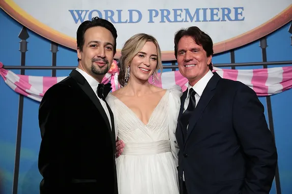 Lin-Manuel Miranda, Emily Blunt and Rob Marshall