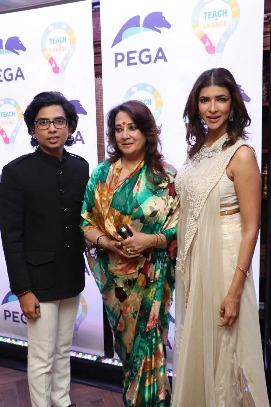 Chaitanya MSRK with Moon Moon Sen and Lakshmi Manchu