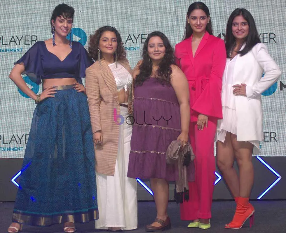 Priyanka Talukdar And Cast Poses During MX Player Launch The 5MX Entertainment On One App Series 