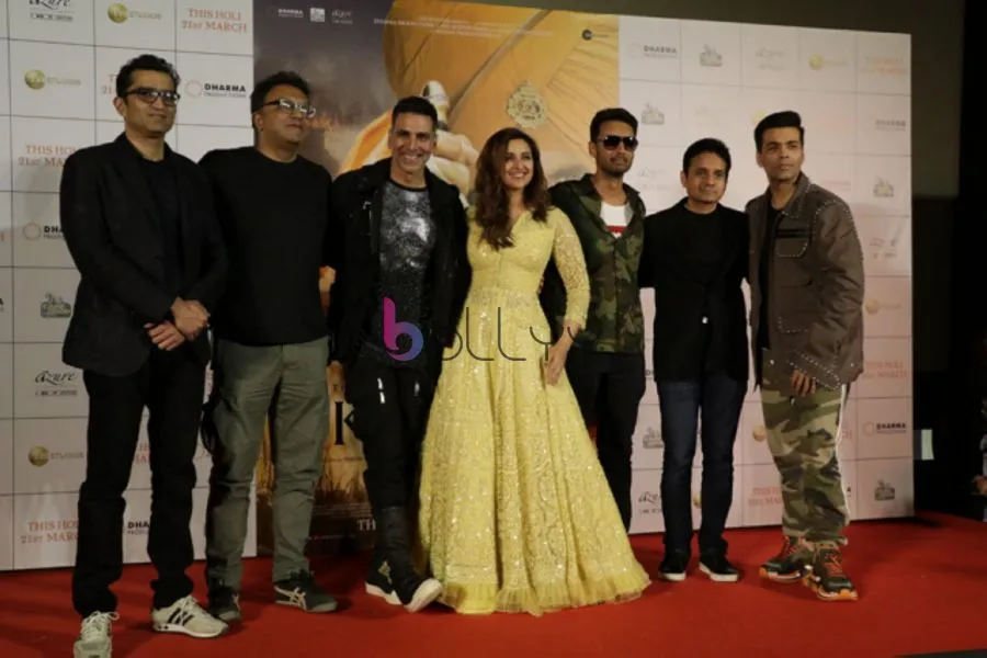 Akshay Kumar, Parineeti Chopra, Karan Johar 