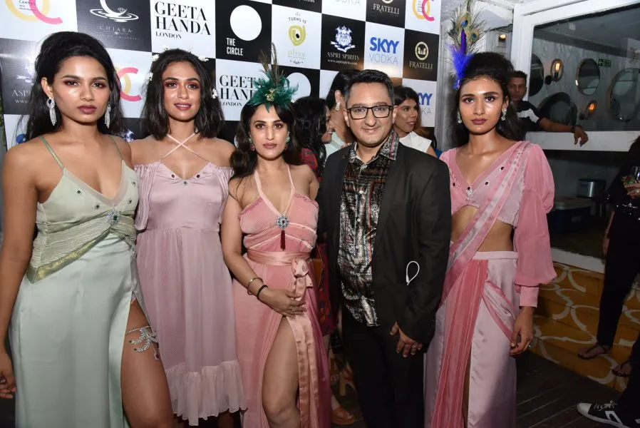 Models with Designer Geeta Handa and Mr Neeraj, Chiara 