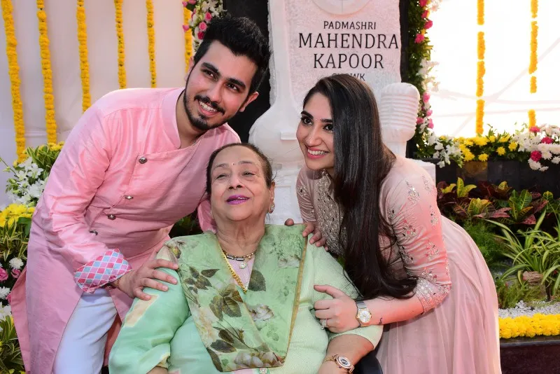 Praveen Kapoor with Sidhant Kapoor and Nikhita Kapoor