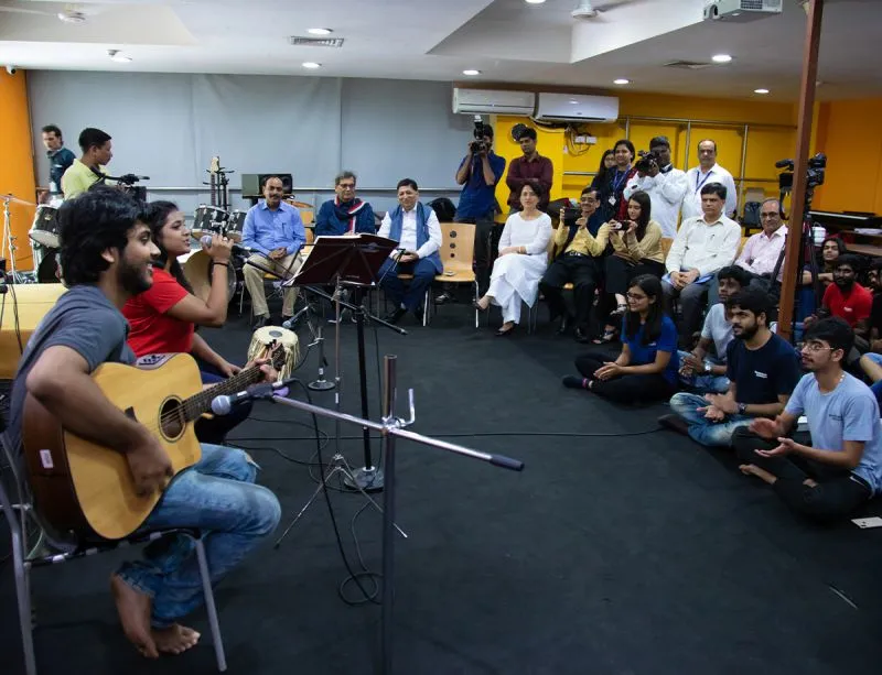 Whistling Woods International's Students Of The Music Department Feliciatated By Election Commission Of India