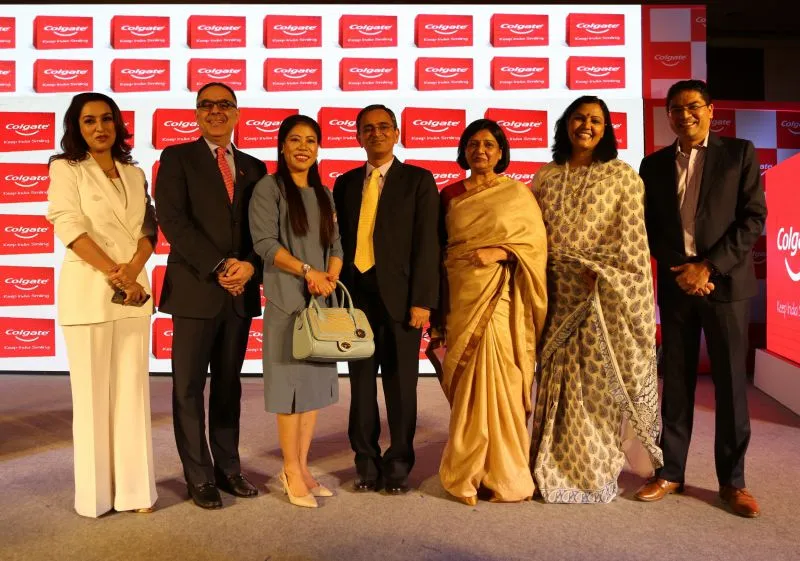 Ms Tisca Chopra, Mr Issam Bachaalani, Managing Director, Colgate Palmolive (India) Limited, Ms Mary Kom, World No. 1 Boxing Champion, Mr. Rajeev Grover, Advisor, ShikshaDaan, Ms. Poonam Sharma, Head, CSR, Colgate Palmolive (India) Limited, Dr. Priyamvada Singh, Social Development professional and Mr Arvind Chintamani, VP, Marketing, Colgate Palmolive (India) Limited