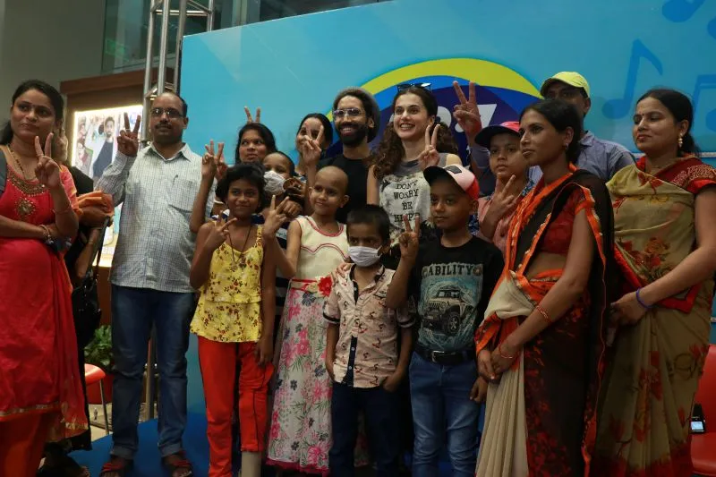 Rj Abhilash And Tapsee Pannu Spread Smiles On The Faces Of Cancer-Affected Children At The Big Fm Office