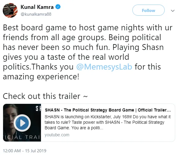 Kunal Kamra Tweet_Shasn