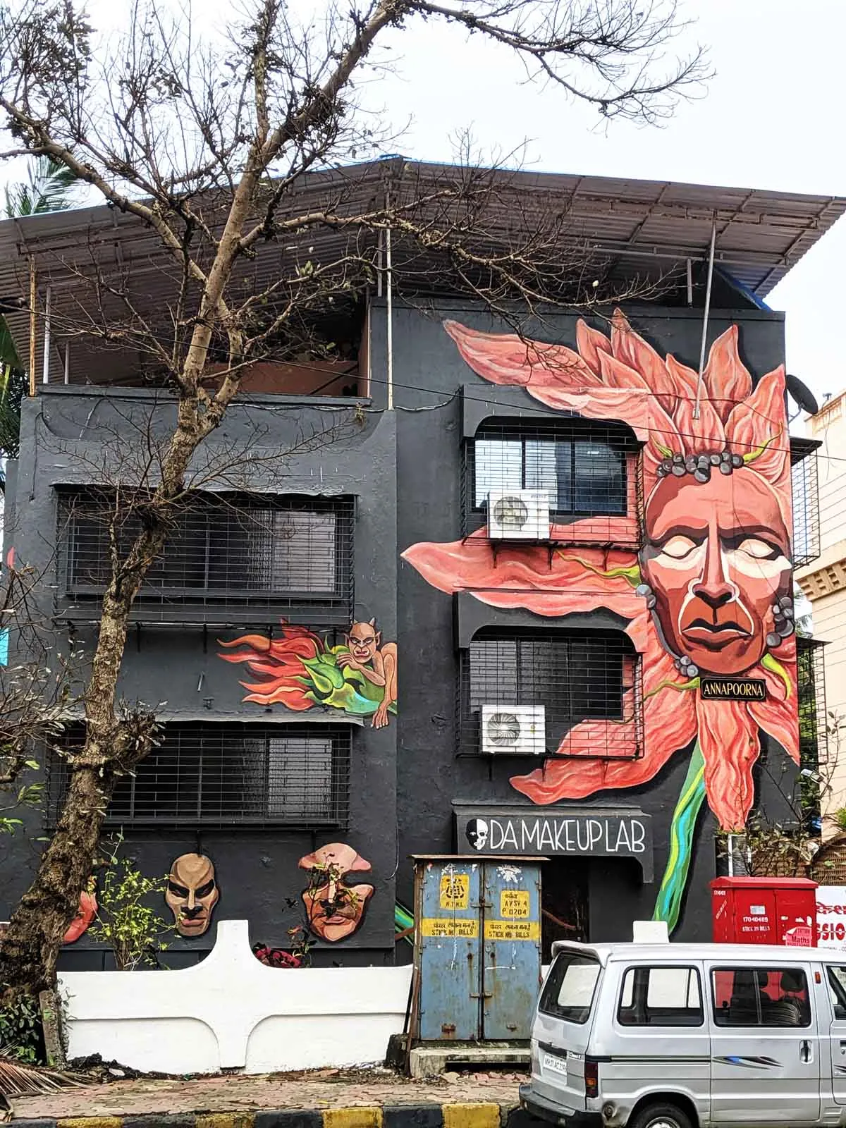 Murals adorn the new office building of Bollywood's No.1 makeup, hair and prosthetic designer Preetisheel Singh in Versova.