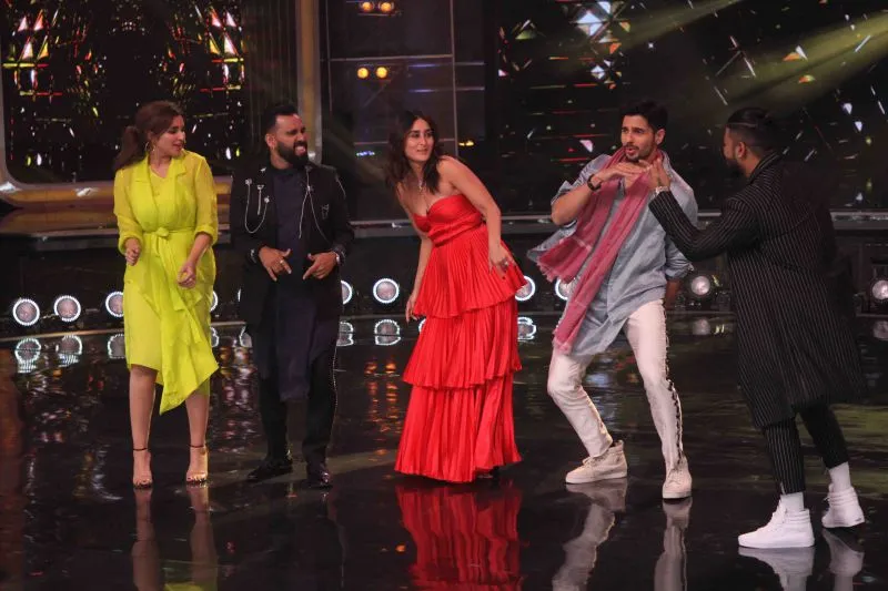 Siddharth Malhotra and Parineeti Chopra grooving to Khadke Glassy with Judges Bosco Martis,Kareena Kapoor Khan, Raftaar 