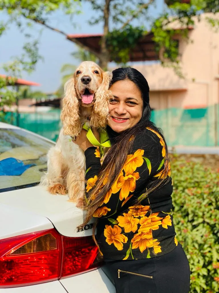 Utkarsha Naik with her pet