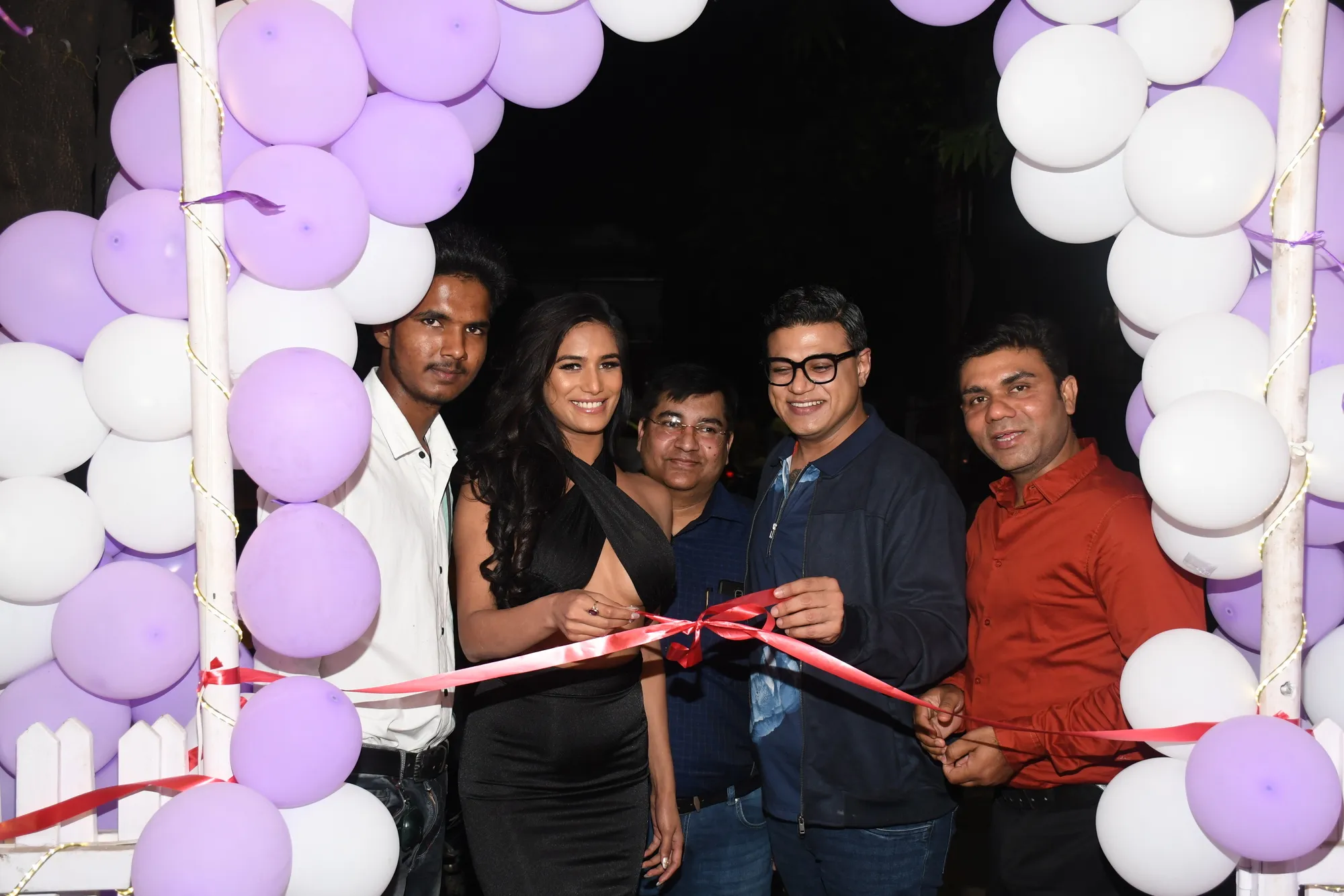 004. Cherag Bambboat with Poonam Pandey during the launch of Magical Makeovers by Cherag Bambboat at Lucknow