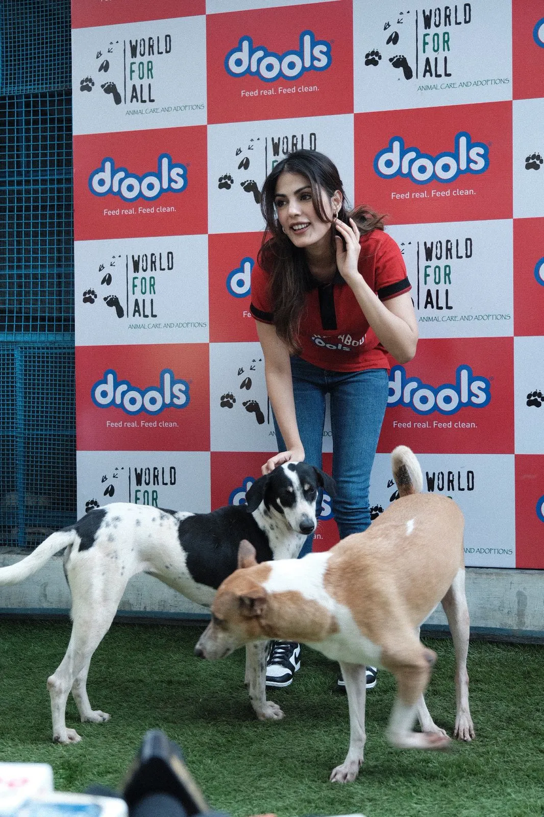 Rhea Chakraborty at World For All Animal Care Canine Center in Mumbai