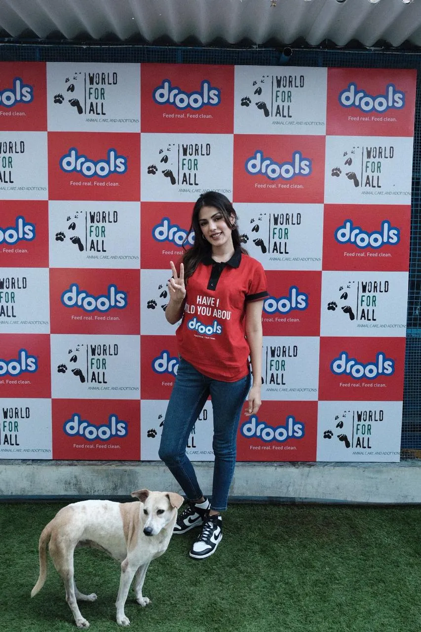 Rhea Chakraborty partners with Drools to donate 3 months pet food for stray dogs