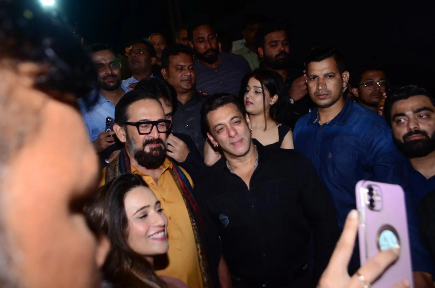 Salman Khan with Mahesh Manjrekar at Marathi movie launch