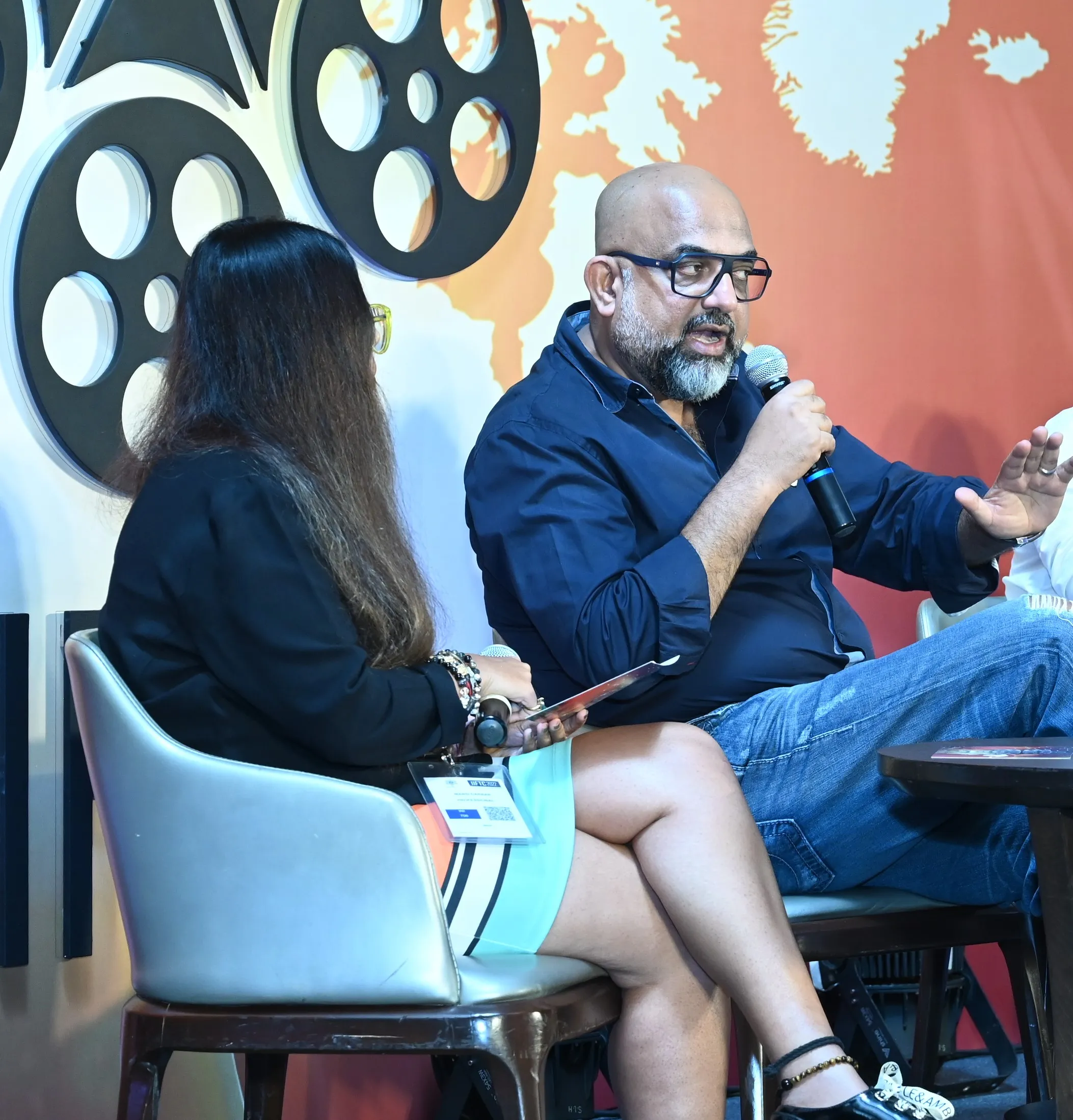 Samar Khan making a point at the conclave