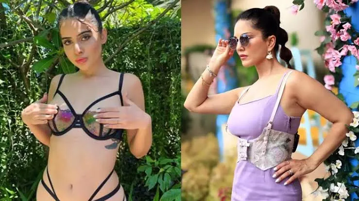Sunny Leone and Uorfi Javed, (2)