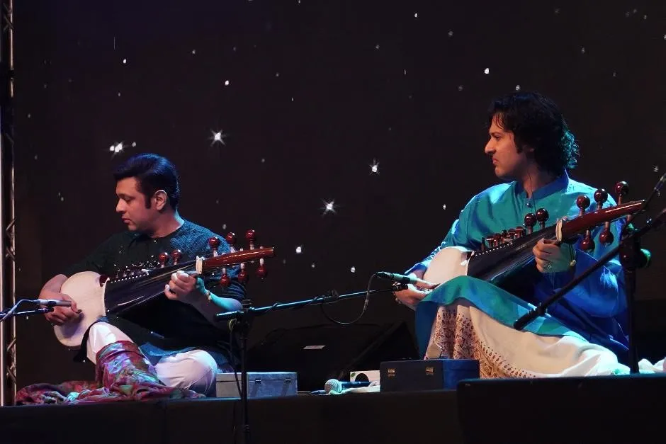 The Sarod icons - Amaan Ali Bangash and Ayaan Ali Bangash performing at Born to Shine's Award Ceremony (ZEE's CSR initiative) in Mumbai
