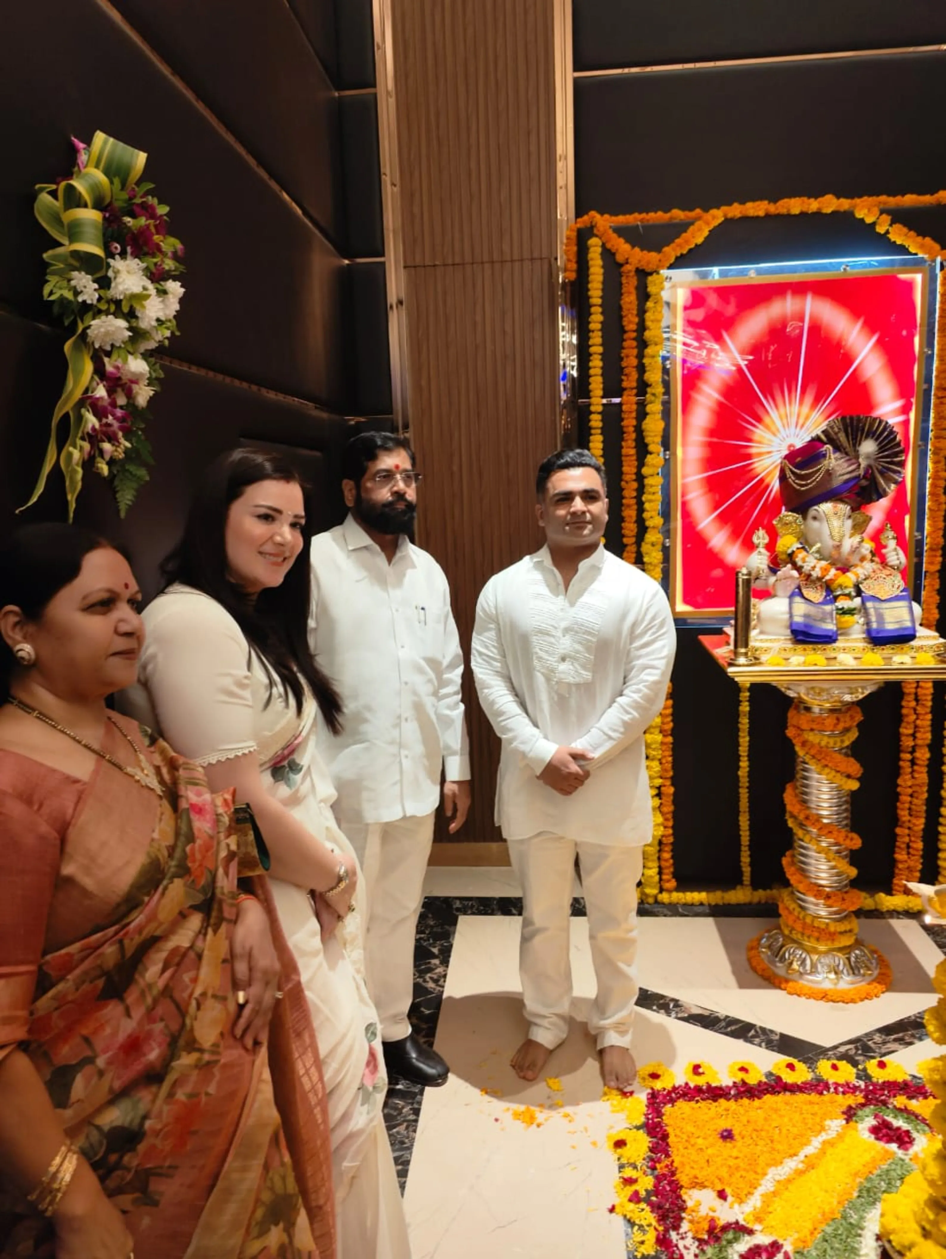 Urvashi Sharma, Hon CM Shri Eknath Shinde and Sachiin Joshi