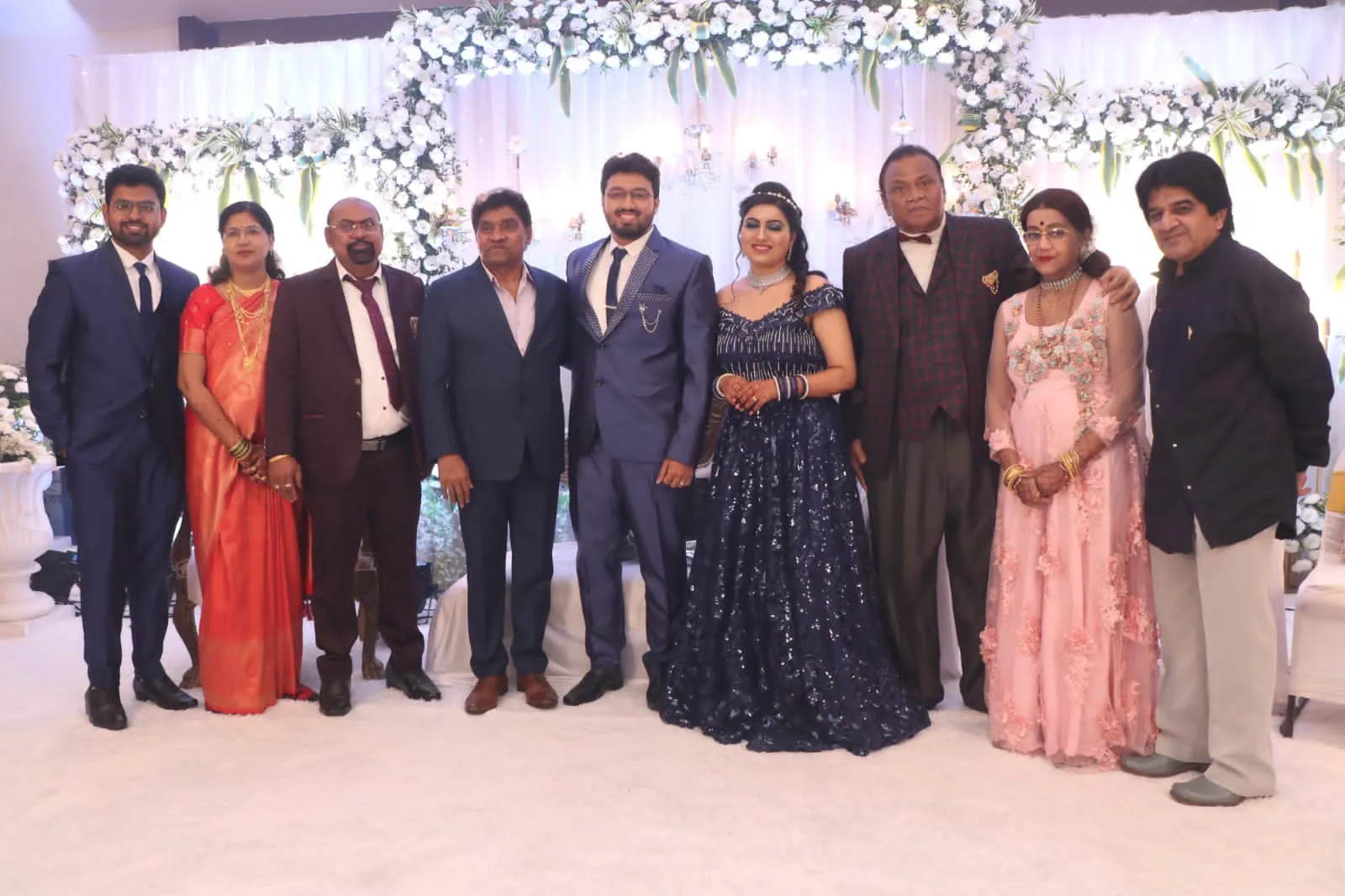 At the wedding reception of Jayshree T and Jayprakash's son Swastik's with Sushruti held at Kohinoor Continental on 19th December