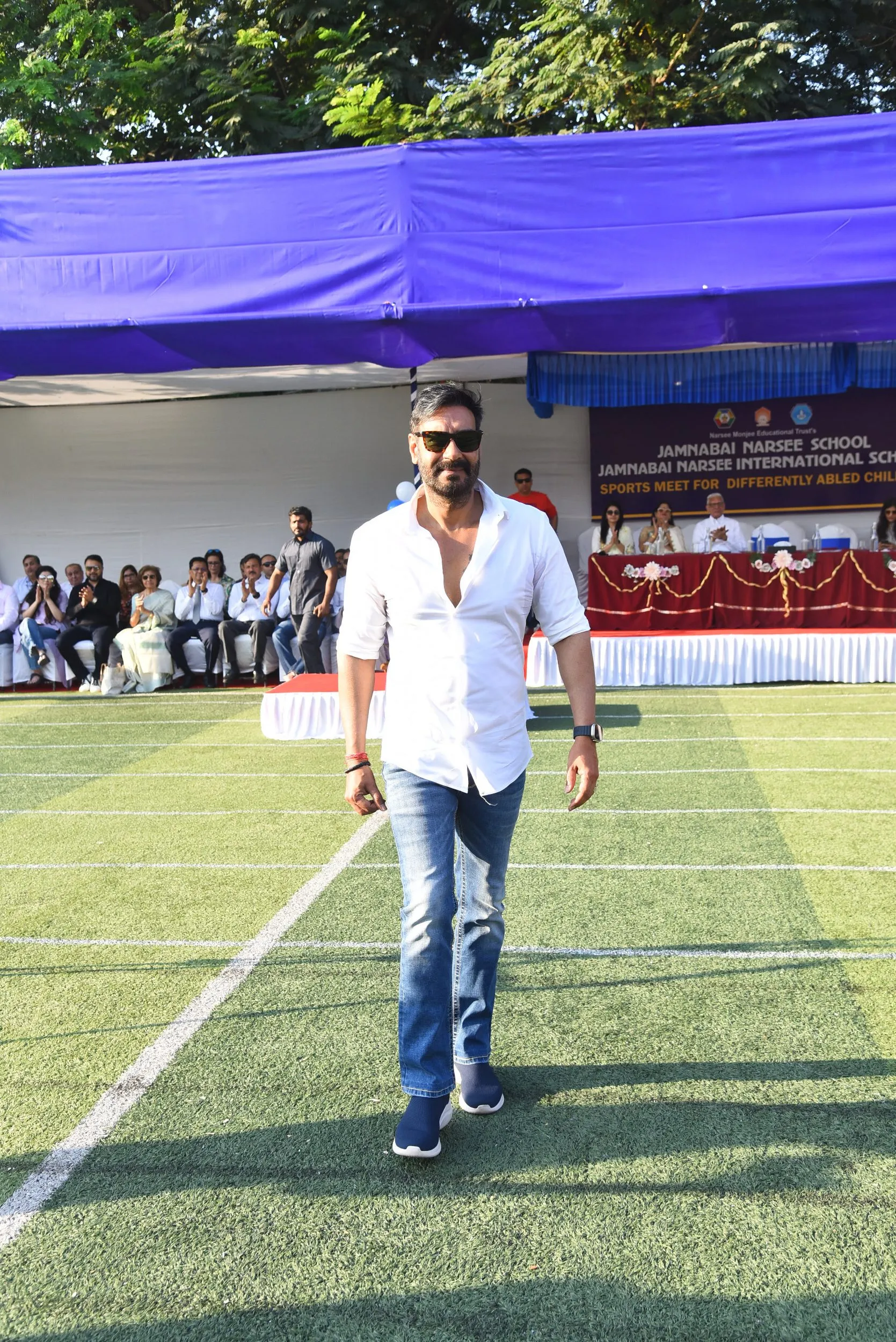 Chief Guest Ajay Devgnat the Jamnabai Narsee Campus For The Differently Abled Children's Sports Day