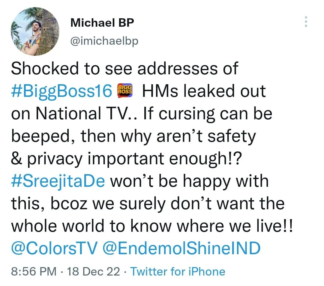 Sreejita De's address gets leaked on national television by Tina Dutta, the former's fiancé Michael Blohm-Pape takes a sly dig on the makers for not beeping that part (11)