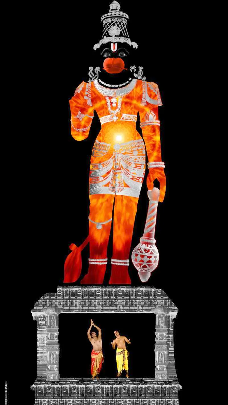 foot giant Hanuman Statue at the Seetaramaswami Temple