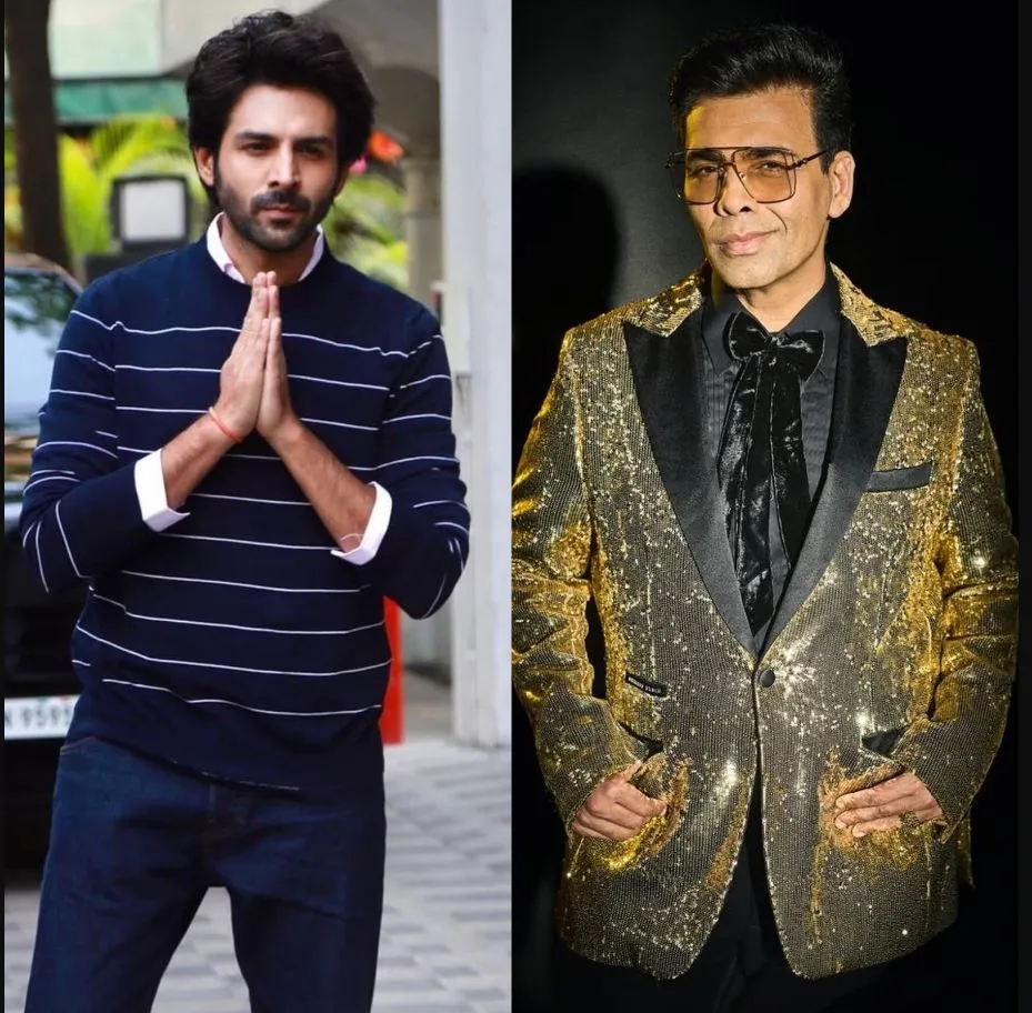 Karan Johar and Kartik Aryan