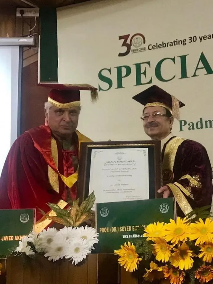 Doctorate Honorary Javed Akhtar (1)