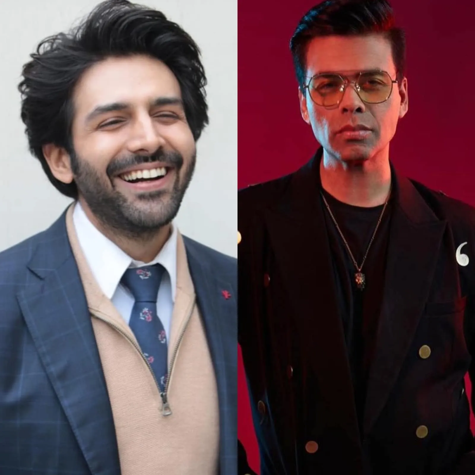 Karan Johar and Kartik Aryan