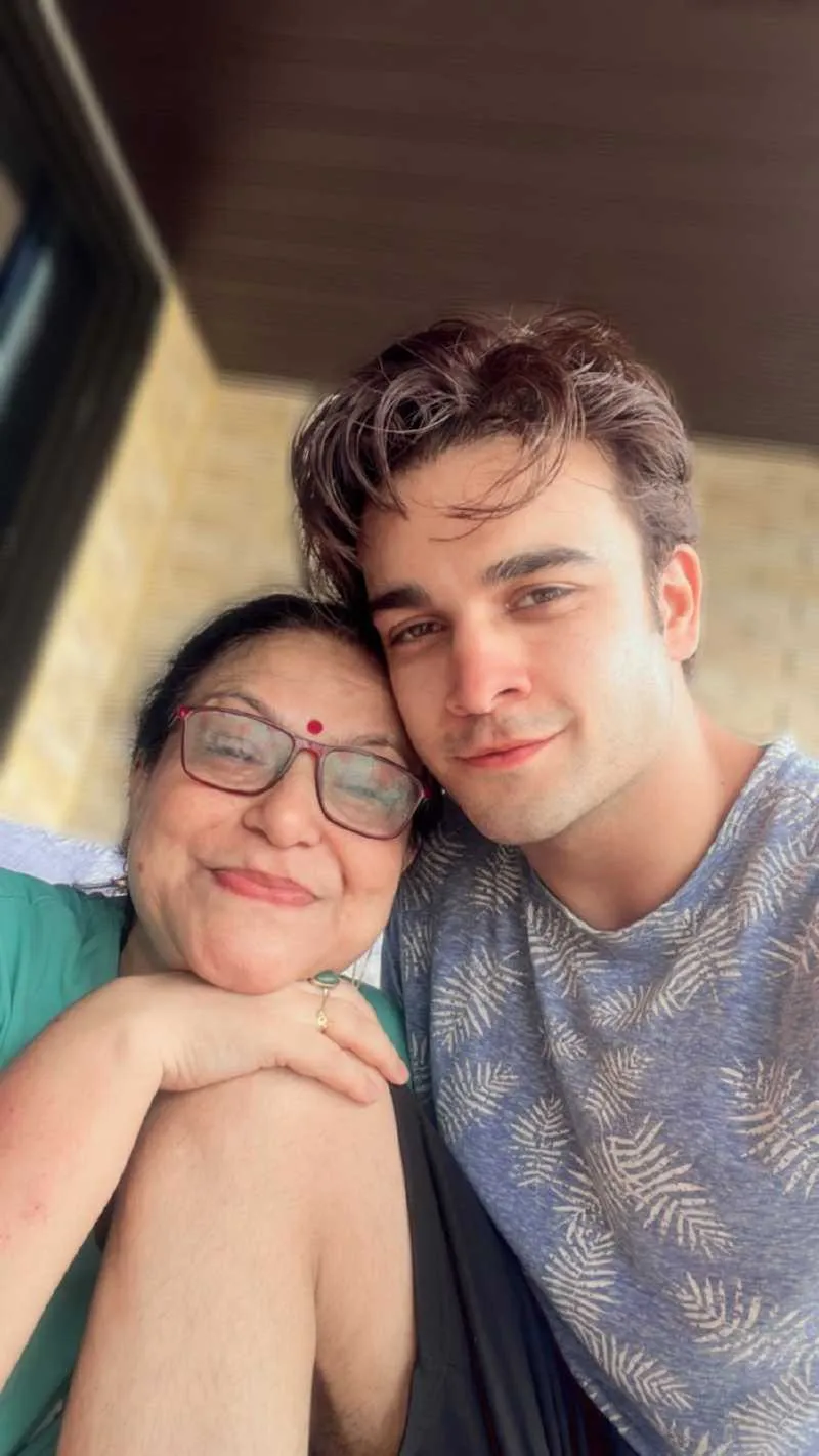 Kumkum Bhagya actor Krishna Kaul with his mother