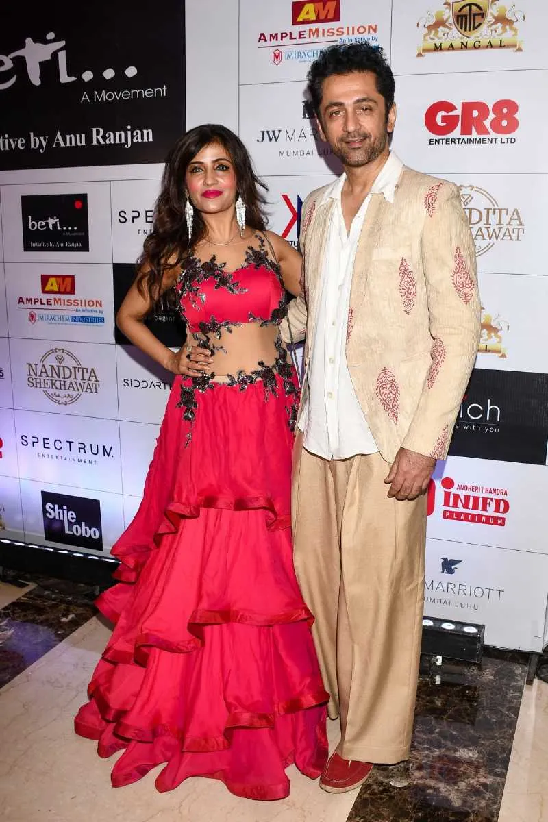 Shibani Kashywap with Rajeev Roda during 17th Edition of _BETI_ A Fashion Fundraiser Show