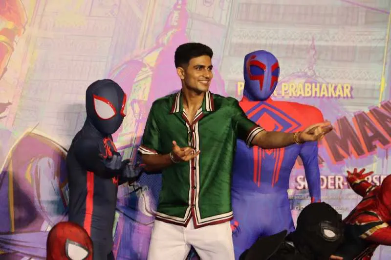 Shubman Gill launches the trailer for Spider-Man 