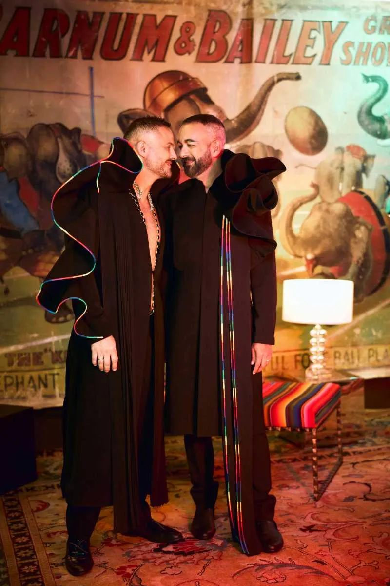 Celebrity Makeup Artist Daniel Bauer & his partner Tyrone for The Satrangi Soiree by Abu Jani Sandeep Khosla