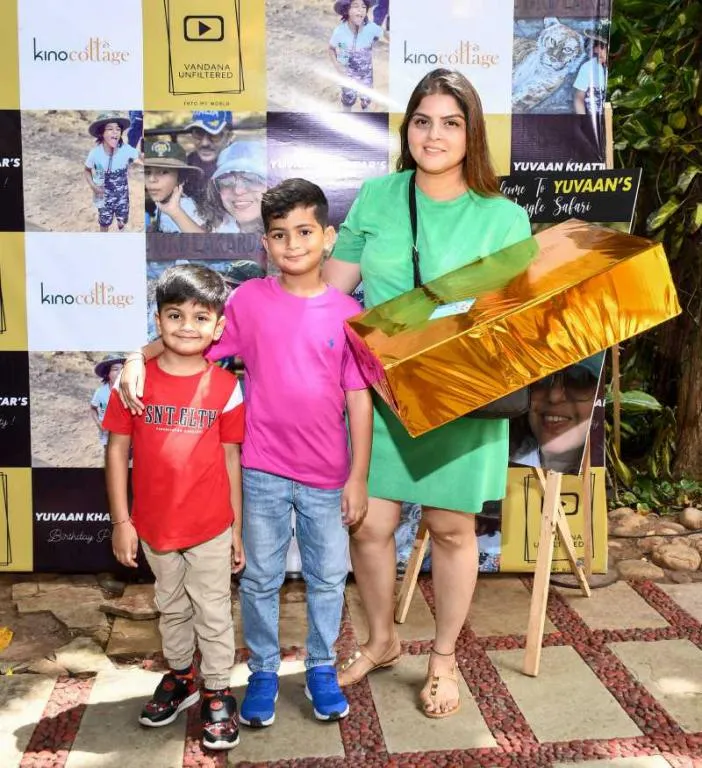 Shivangi Parikh with her son