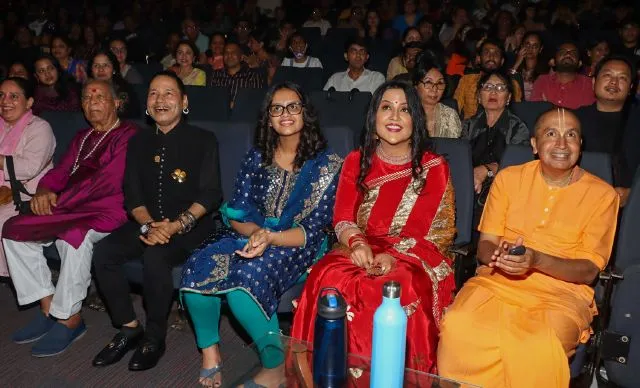 Pandit Hariprasad Chaurasia with Kailash Kher, Shree Gauranga Dasa Amruta Fadnavis