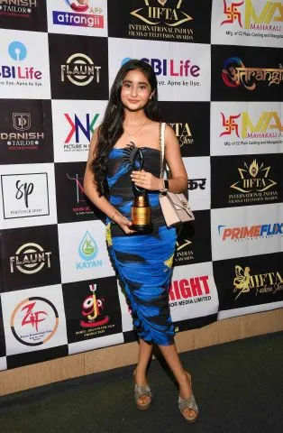 Chahat Tewani during 2nd edition of IIFTA AWARDS 2023 spearheaded by Bheru Jain and Nidhi Samajpati