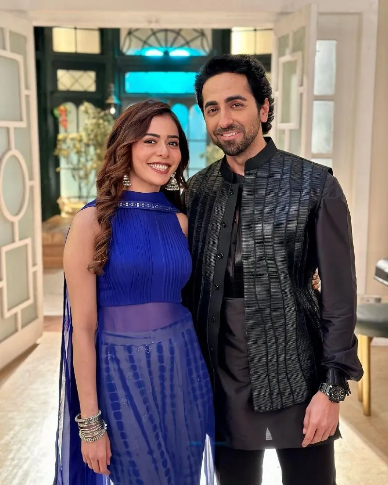 Ayushmann Khurrana and Sana Sayyad on the sets of Zee TV's Kundali Bhagya