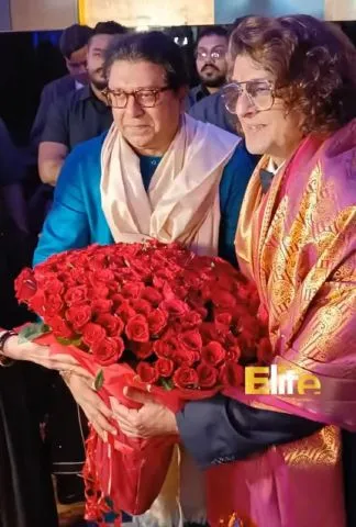 MNS Chief Raj-saheb Thackeray with Sonu Nigam