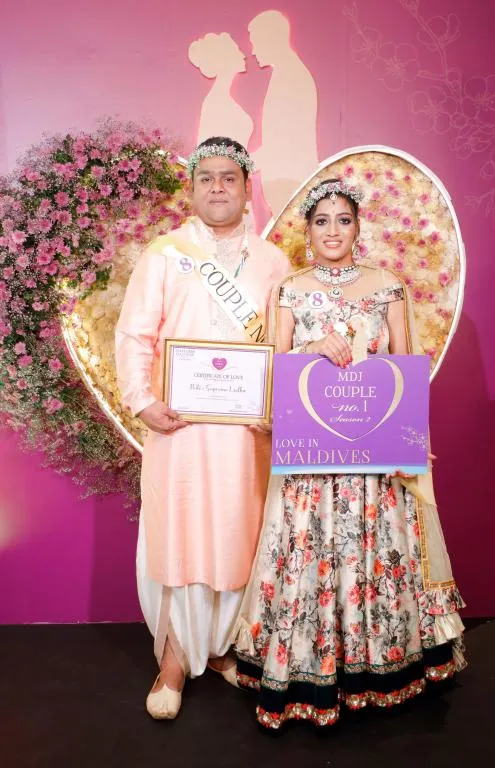 Supreme & Priti Lodha Winner of MDJ Couple No.1 (Season 2) presented by Mahabir Danwar Jewellers held at Fairfield by Marriott, Kolkata.