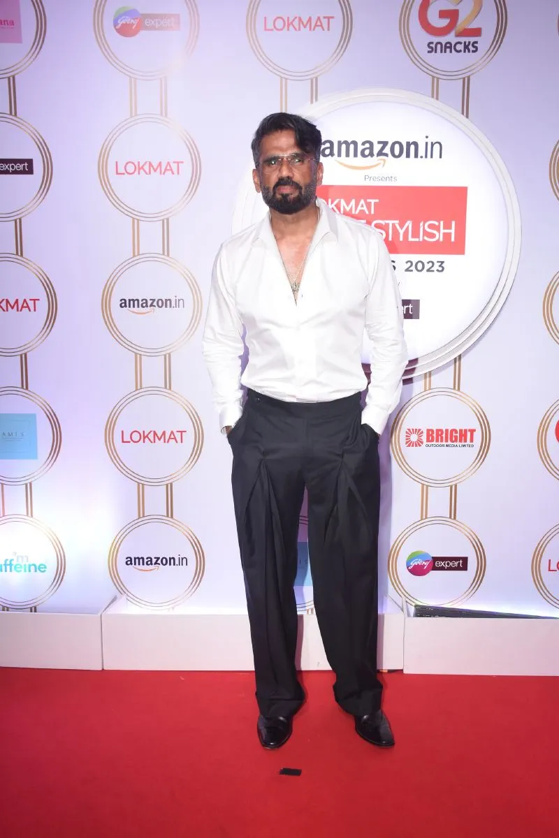 Suniel Shetty at Lokmat Most Stylish Awards 2023