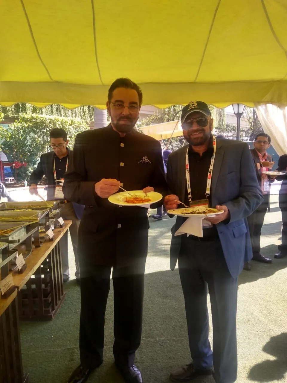 Surinder Rana with Kabir Bedi