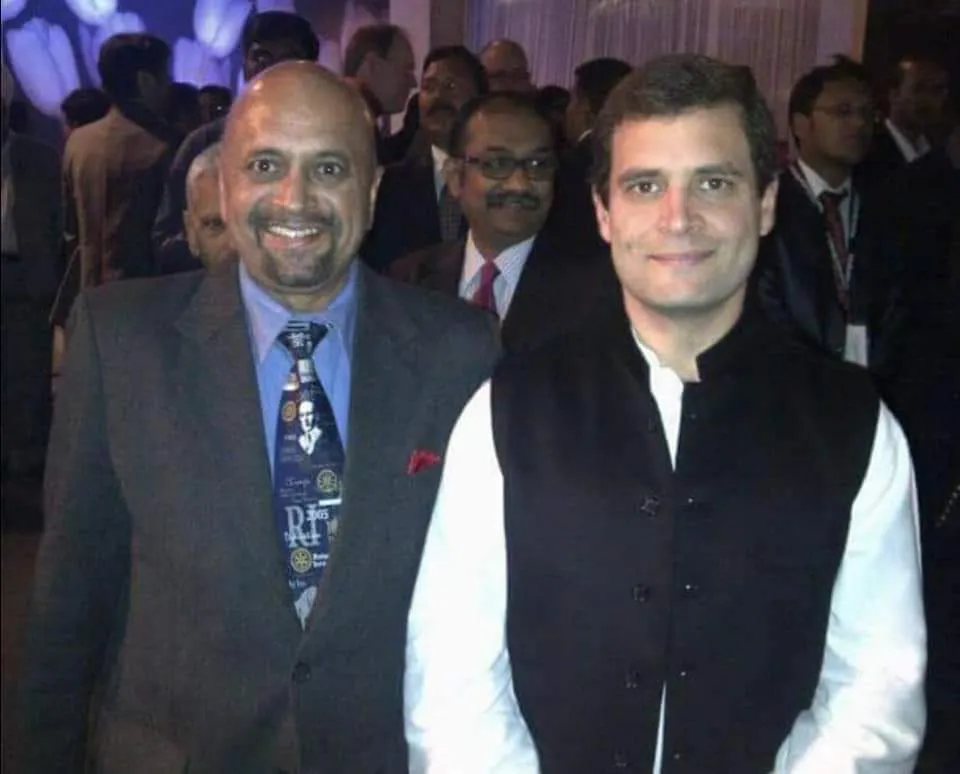 Surinder Rana with Rahul Gandhi